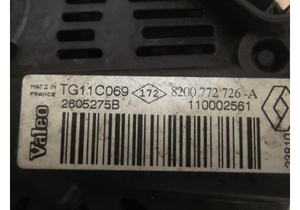 Генератор Renault Kangoo II, III, Megane II, Scenic II ( 06-08 ) 1.5 dci, 1.6, 1.6 16V, 110A, 8200410681, 8200667614, 8200772726